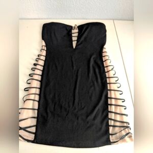 Fashion Nova Strapless Black Mini Dress Summer Party Club Wear Whimsygoth